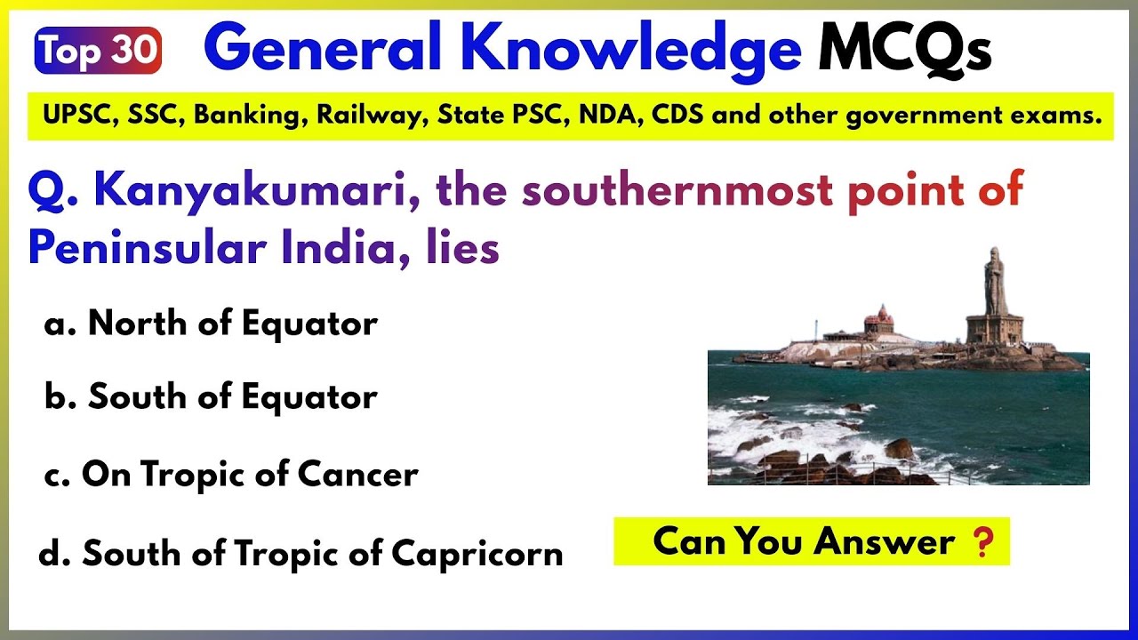 ⚡ Top 30 GK MCQs That Most Students Get Wrong | Competitive Exams