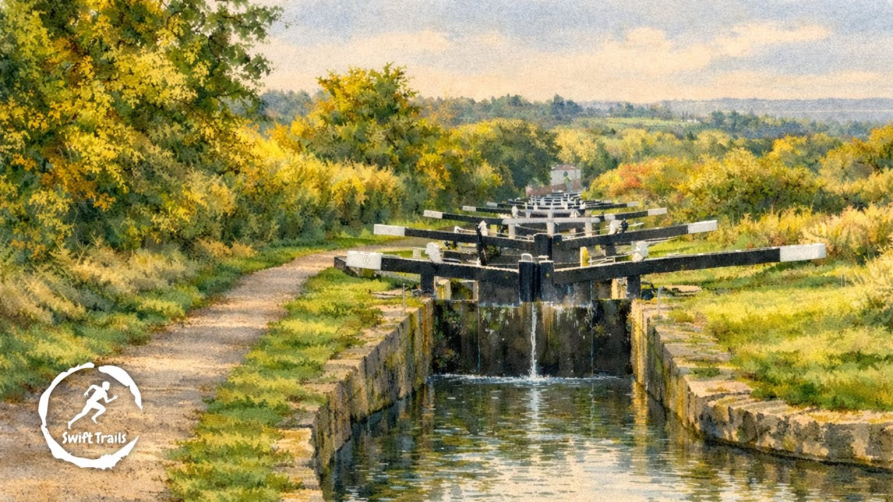Virtual Run – Caen Hill Locks, Kennet & Avon Canal | Treadmill Scenery