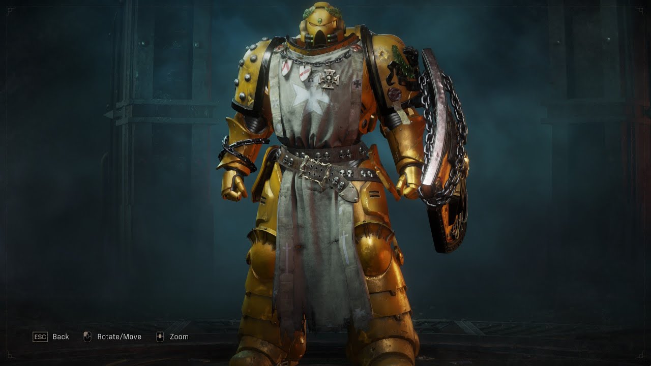 Sigismund First Captain of the Imperial Fists Founder of the Black Templars Bulwark Class Armour