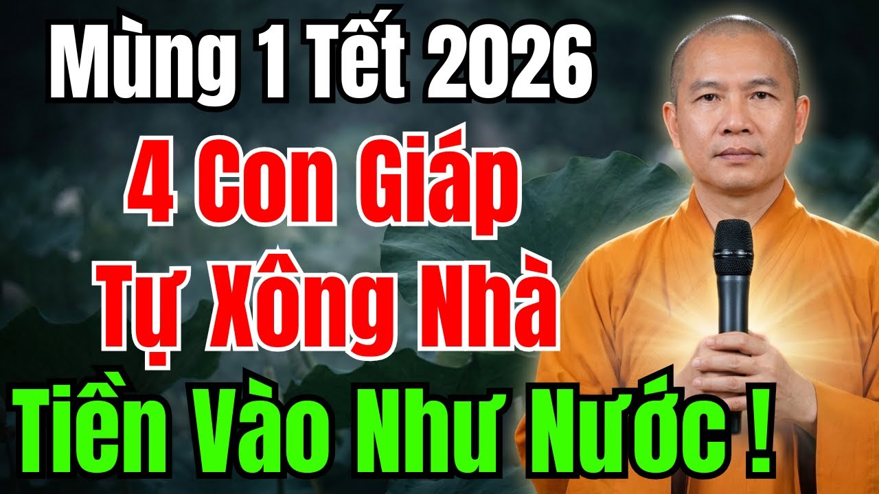 MÙNG 1 TẾT 2026, 4 CON GIÁP TỰ XÔNG NHÀ GIÚP GIA CHỦ PHÁT TÀI CẢ NĂM!