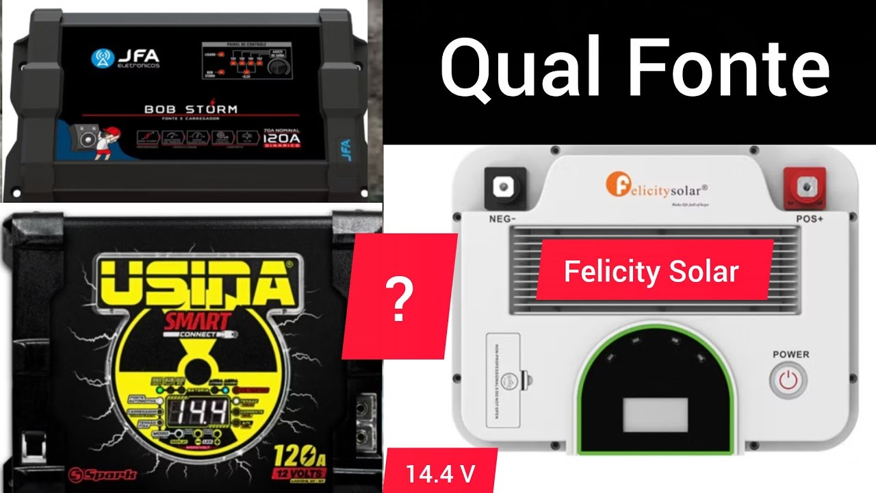 Qual fonte usar para carregar a bateria Felicity Solar 160A