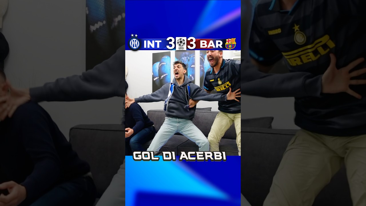 ⚽️🤯GOL ACERBI LIVE REACTION! #livereaction #InterBarcellona #Inter #ChampionsLeague #Davh