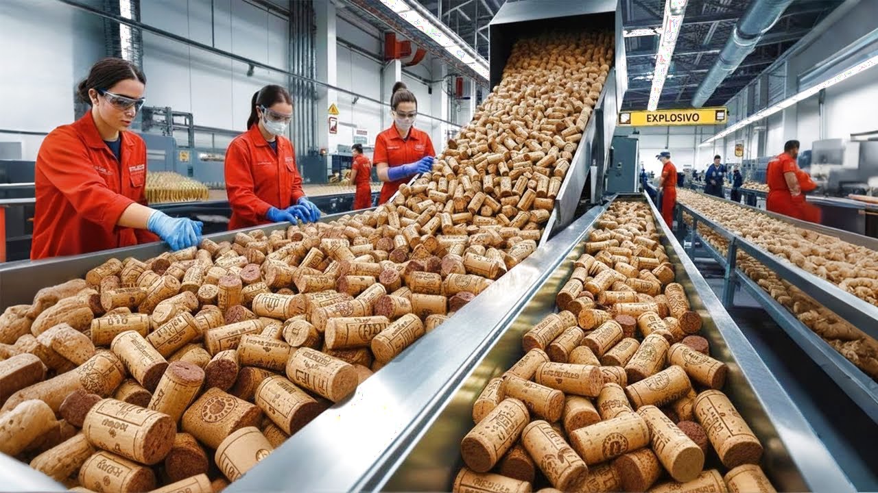 Como &eacute; feito: BILH&Otilde;ES de ROLHAS DE CORTI&Ccedil;A que Vedam MILH&Otilde;ES de Garrafas de Vinho