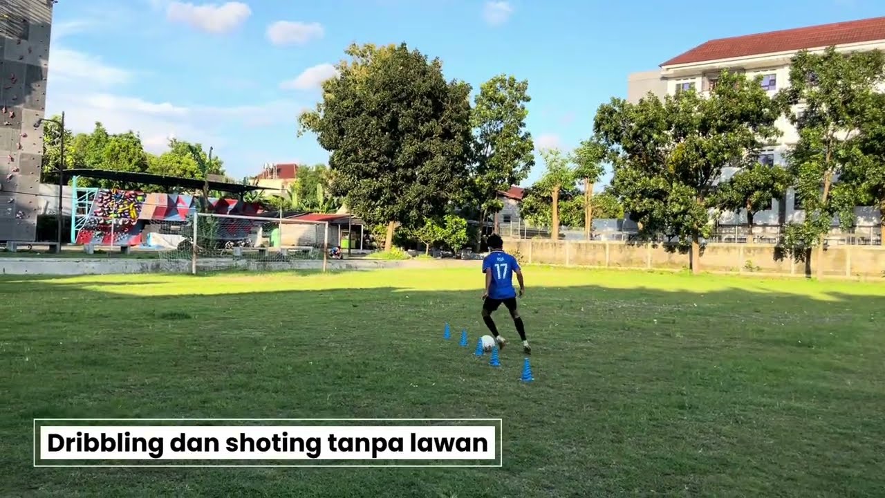 Video Praktek Sepak Bola | Dribbling Dan Shooting Tanpa Lawan & Dribbling & Shooting Dengan Lawan 