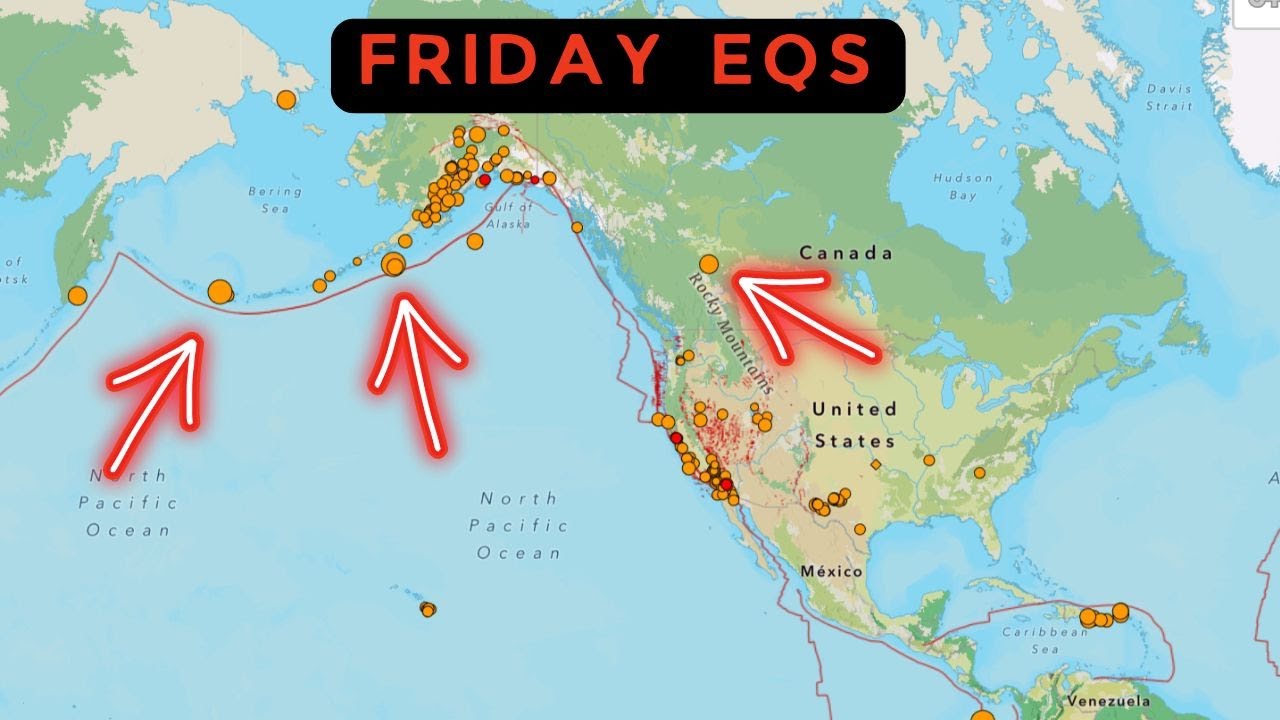 4.0 Earthquake Canada. Aleutian Trench Earthquake activity. Friday update.