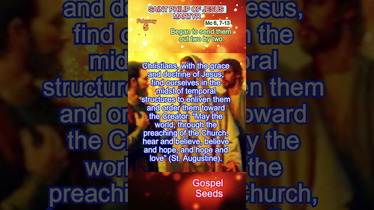 TODAY's GOSPEL 5 February Reflection