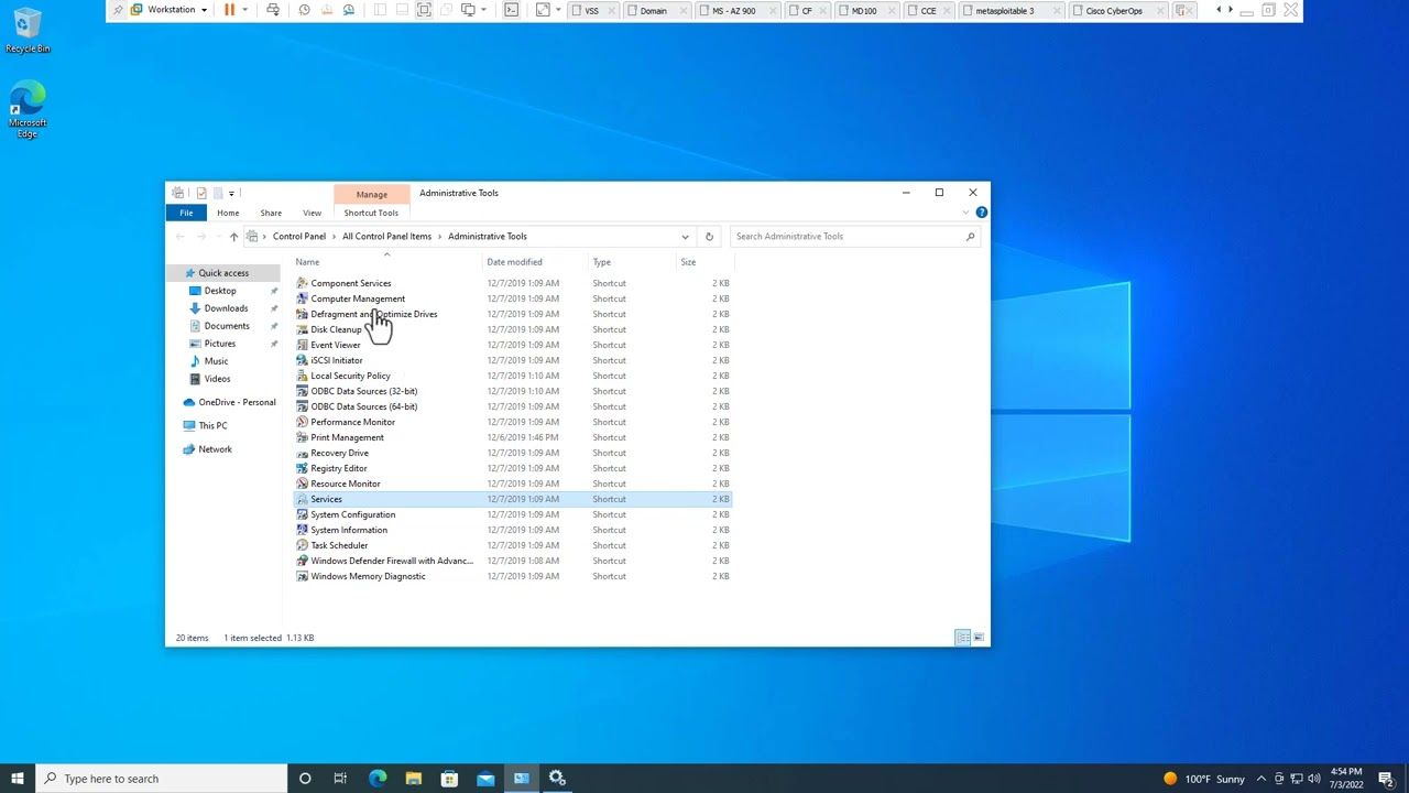 Cisco - CyberOps Associate - 3.3.13 Lab - Monitor and Manage System Resources in Windows