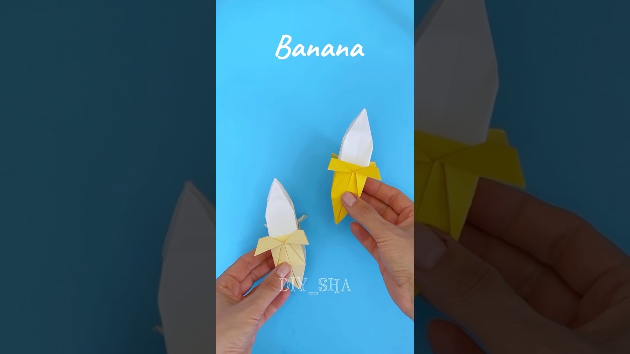 Easy Origami Paper Banana I DIY Banana Papercraft Tutorial #diy #origami #banana #chickenbanana