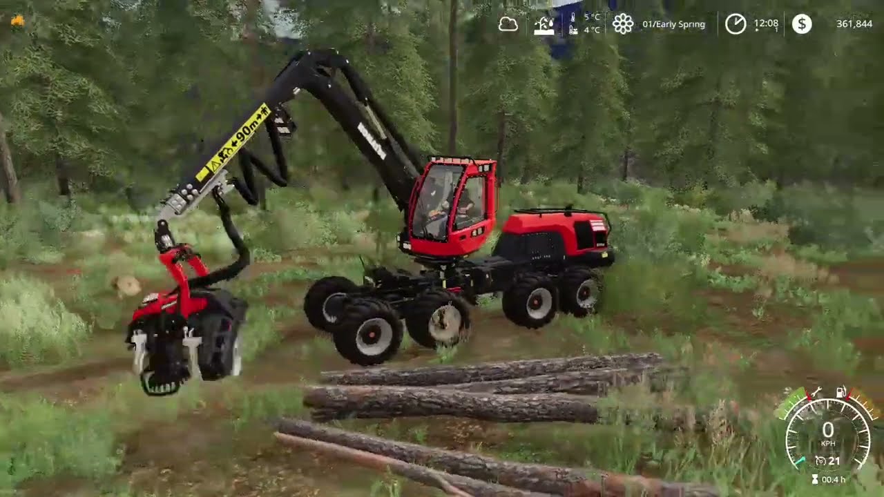 Komatsu logging time lapse  (FS19)