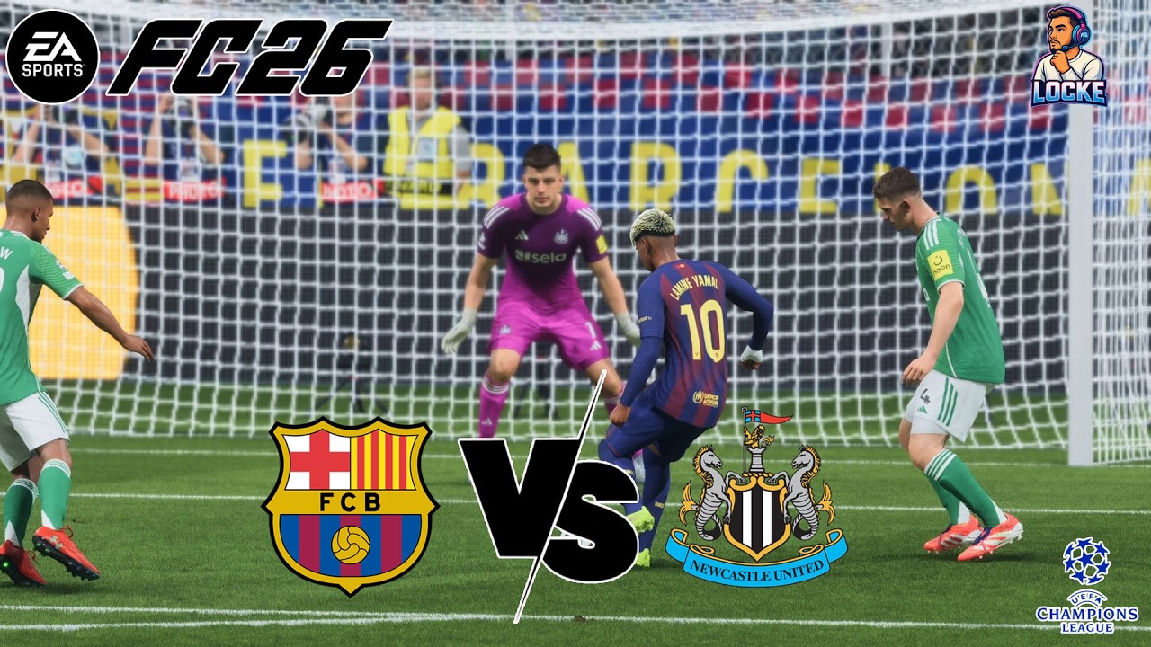EA FC 26 | BARCELONA X NEW CASTLE | OITAVAS DE FINAL | JOGO DE VOLTA | CHAMPIONS LEAGUE