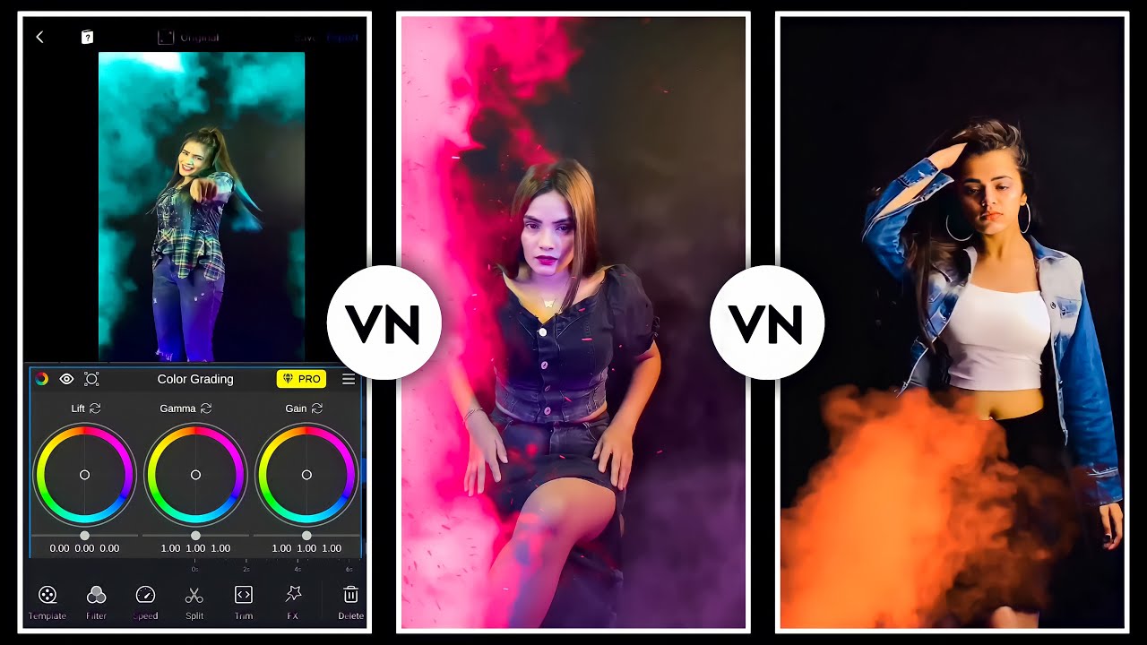 Colour Smoke Effect Video Editing | Color Smoke Effect | VN Video Editor | Reels Viral Video Editing