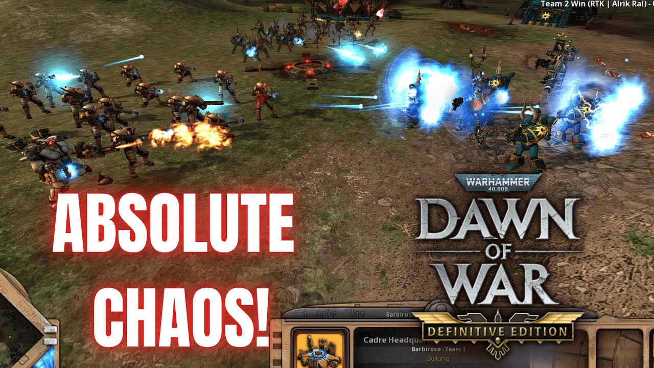 БЕЗУМНАЯ МИКРО-БИТВА ПРОТИВ АРМИИ ХАОСА! Тау против Хаоса 1 на 1 [Dawn of War: Полное издание]