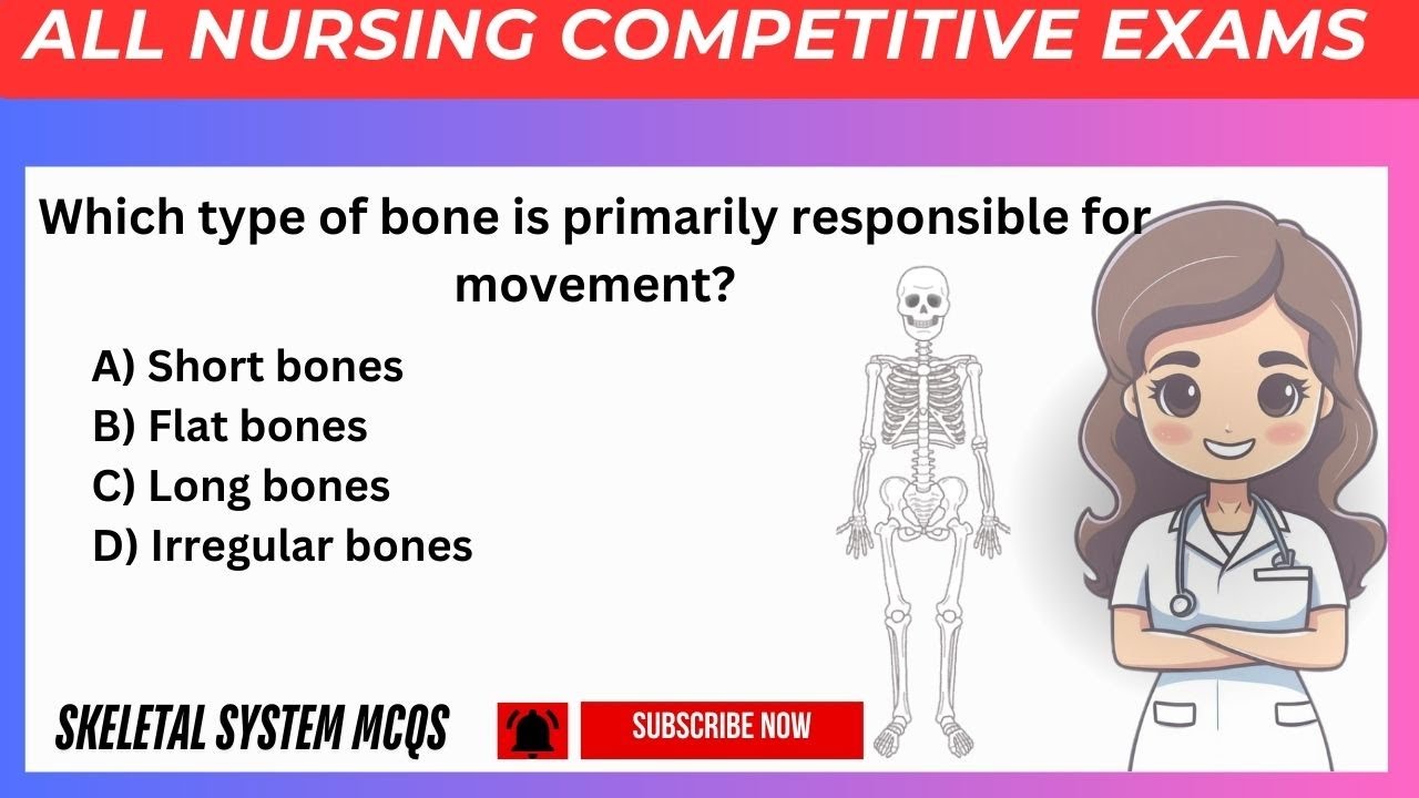 Skeletal System MCQs 2025 | Nursing Exam MCQs | Nursing Officer MCQs | aiims norcet