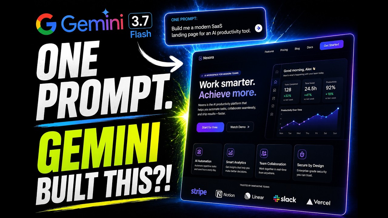 I Gave Gemini 3.7 Flash One Prompt&hellip; Look What It Built