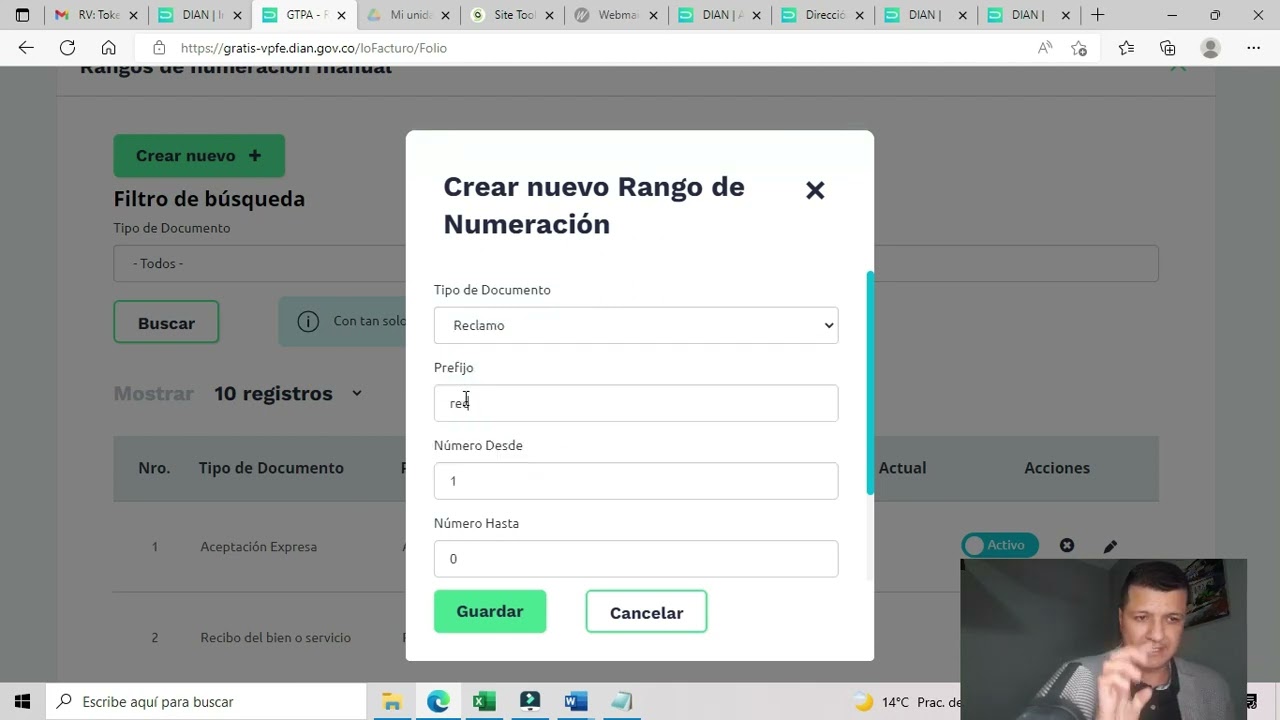 Registro de eventos para recepción de facturas electrónicas en la Solución gratuita de la DIAN