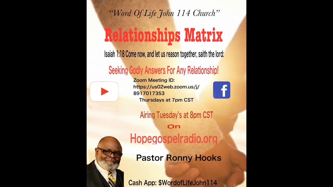 Meeting Relationships Matrix, Pastor Adams (Productive Life)