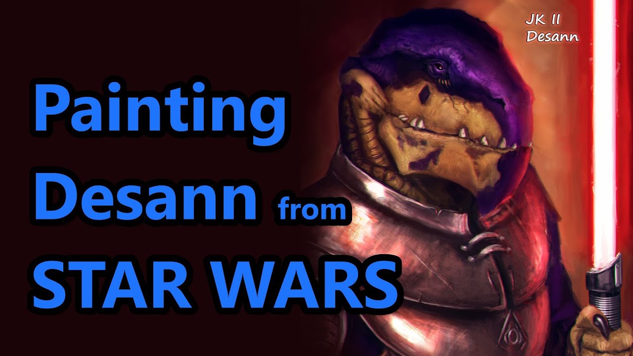 Star wars Jedi Knight 2 Desann timelapse Fan art Painting by Zabesho