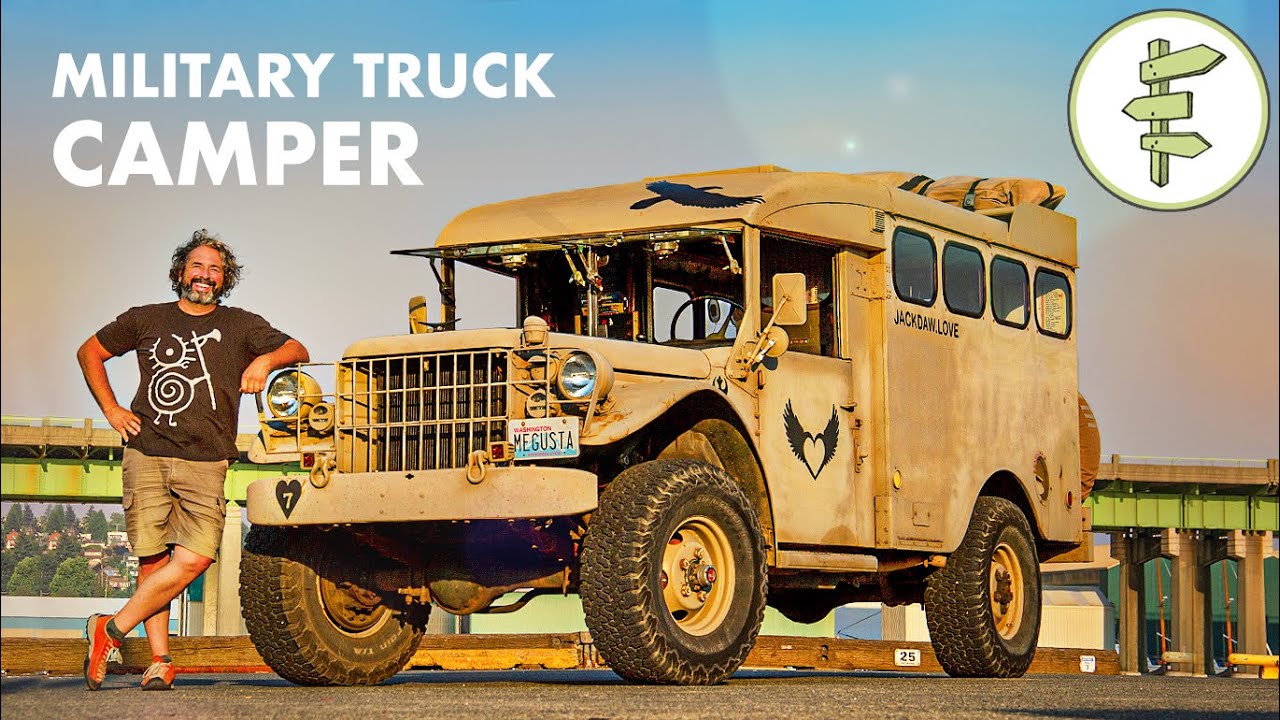 3 Years Living in a Military Truck Turned Tiny Home on Wheels for Man's Inspiring Mission