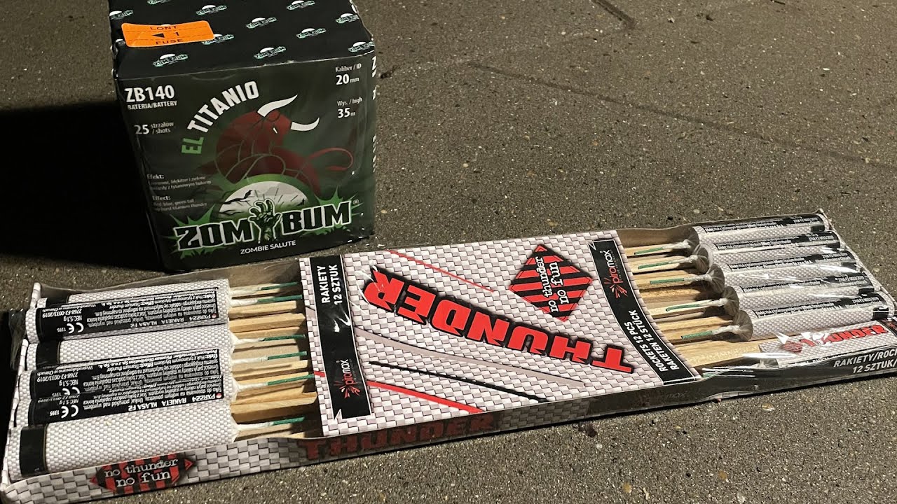 GROVT Salut Batteri og Piromax Salut Raketter