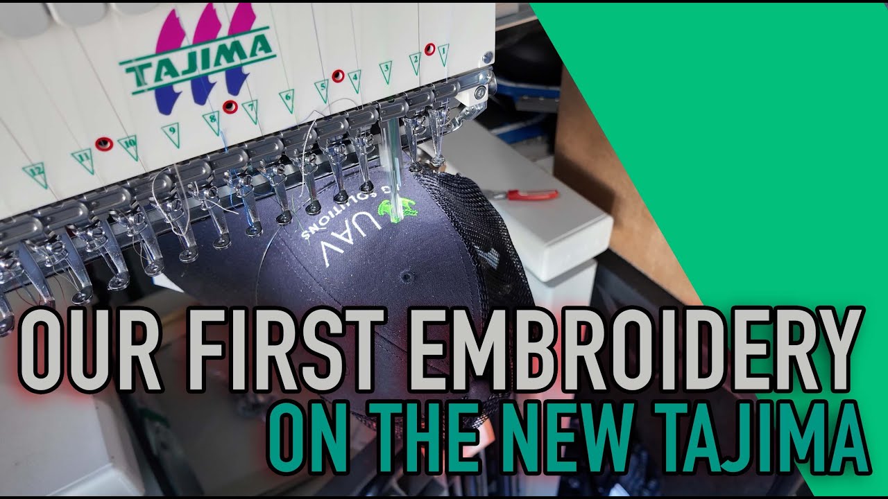 OUR FIRST EMBROIDERY PROJECT ON THE NEW TAJIMA MACHINE (S:11 Vlog 10)