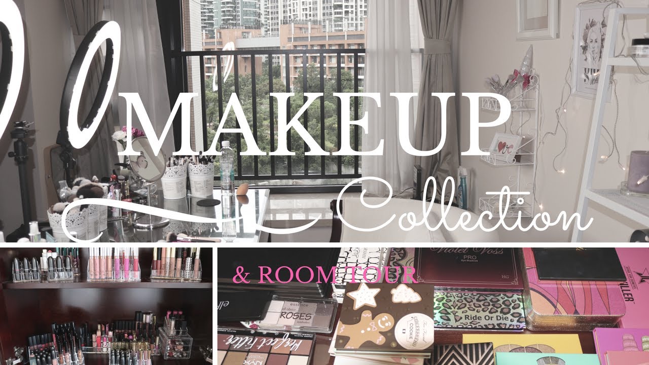 MY MAKEUP COLLECTION 2017 & ROOM TOUR || GIO DREVELI || GREEK YOUTUBER