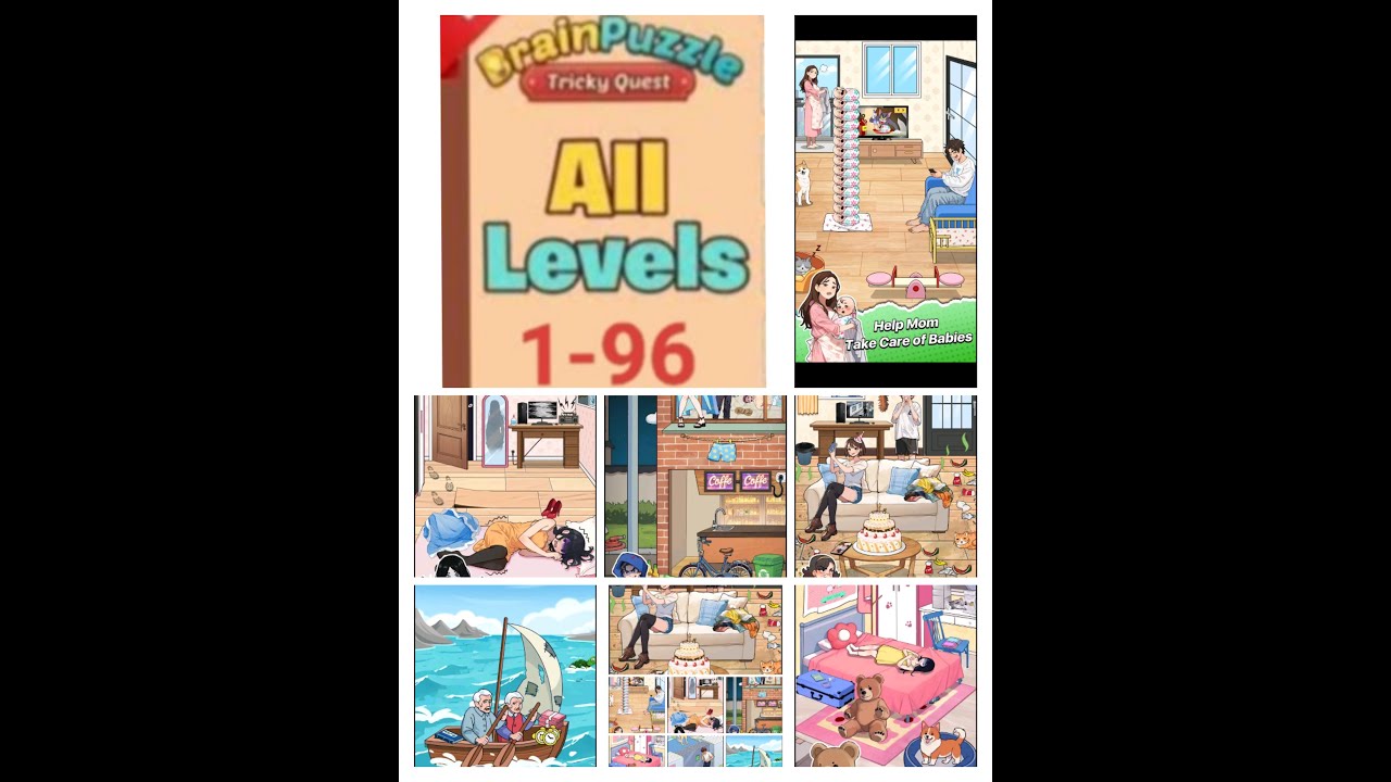 Brain Puzzle Tricky Quest All Levels 1-96 Fully Walkthrough Solution.