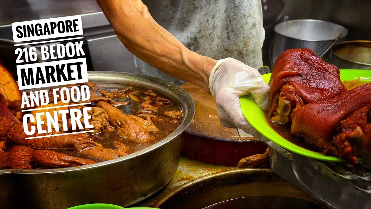 SINGAPORE HAWKER CENTRE TOUR 🇸🇬 216 BEDOK MARKET AND FOOD CENTRE