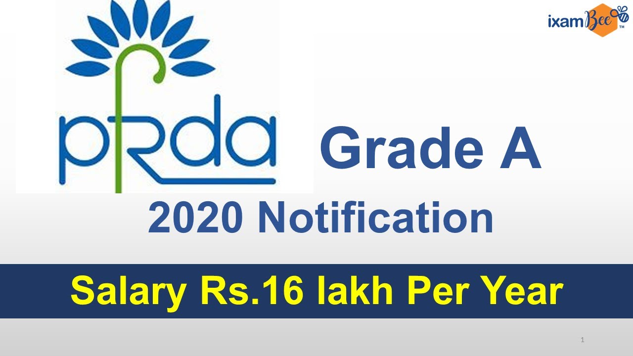 PFRDA Notification for Grade A (Assistant Manager)