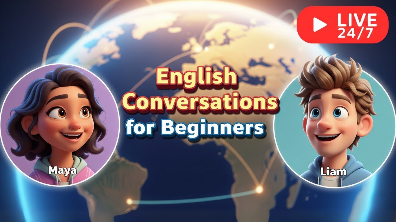 English Conversations for Beginners &ndash; LIVE 24/7 Practice for Fluent English