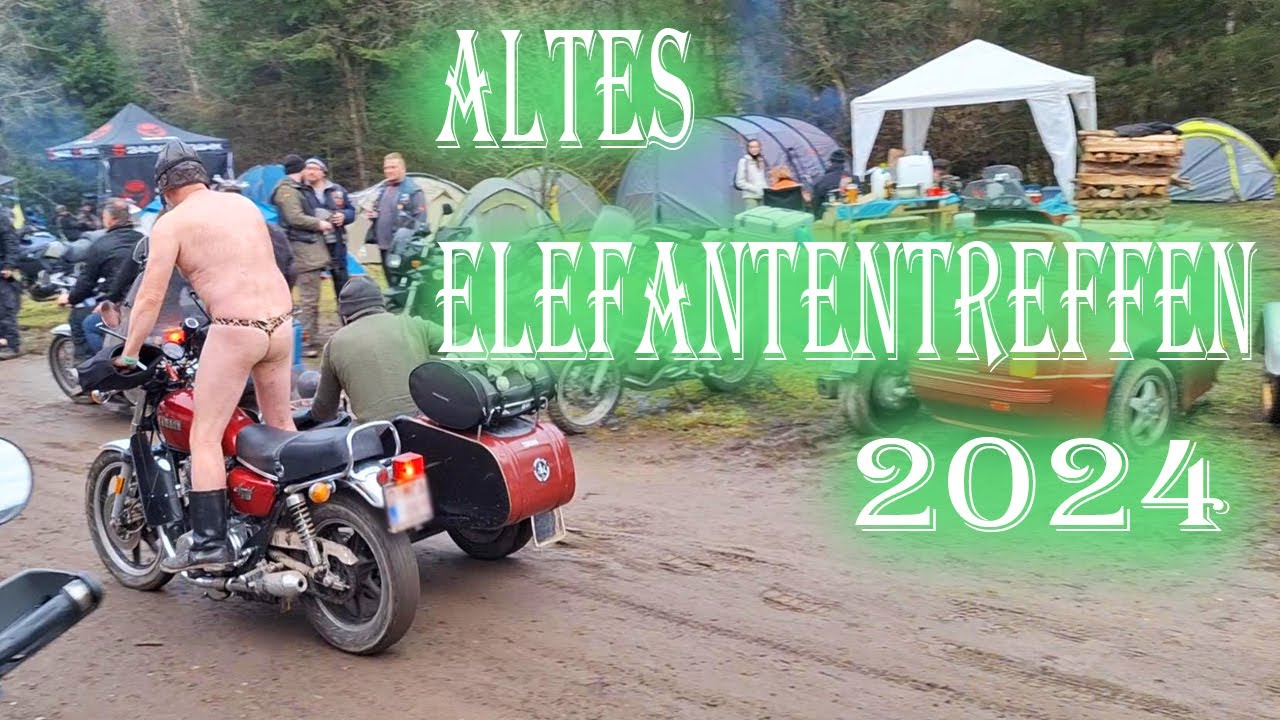 Altes Elefantentreffen Nürburgring 24, mit 7 Zuschauern und der BMW R1150 GS zum Wintercamping