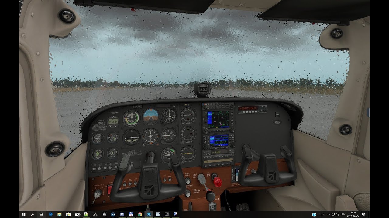 X-Plane 11 - Librain with the default Cessna 172SP