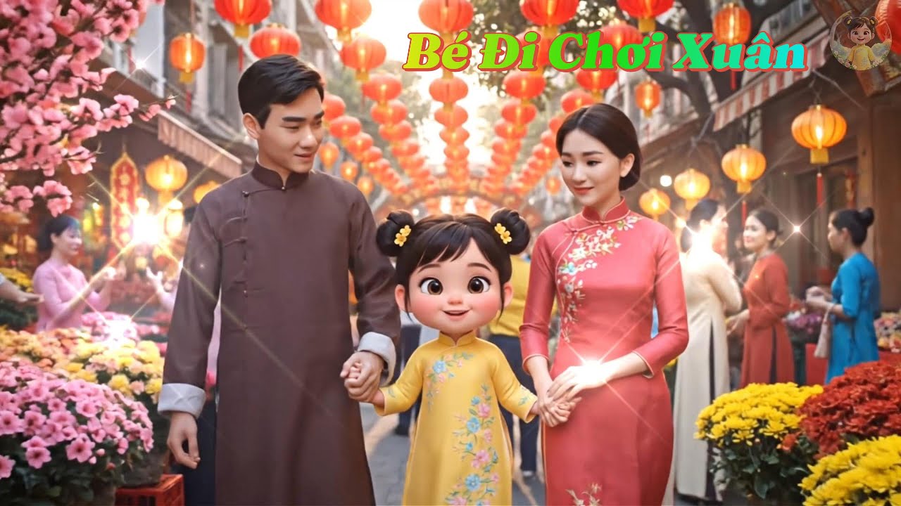 Nhạc Tết Thiếu Nhi: Bé Đi Chơi Xuân Cùng Ba Mẹ Cực Vui