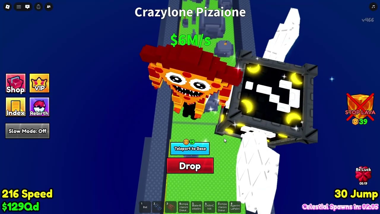 Update in escape lava for brainrots