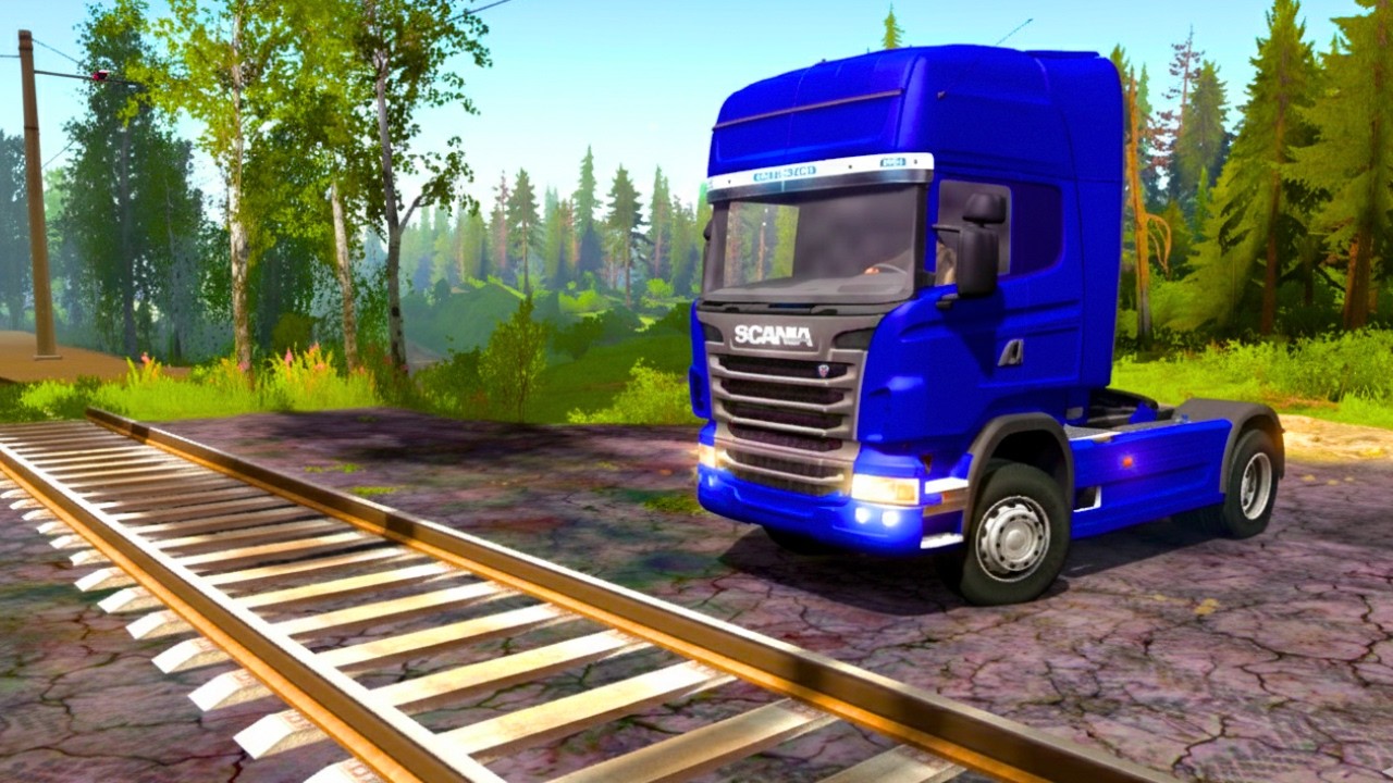 WATCH: Trucks vs Train Tracks - Who Will Win? #spintires #mudrunner