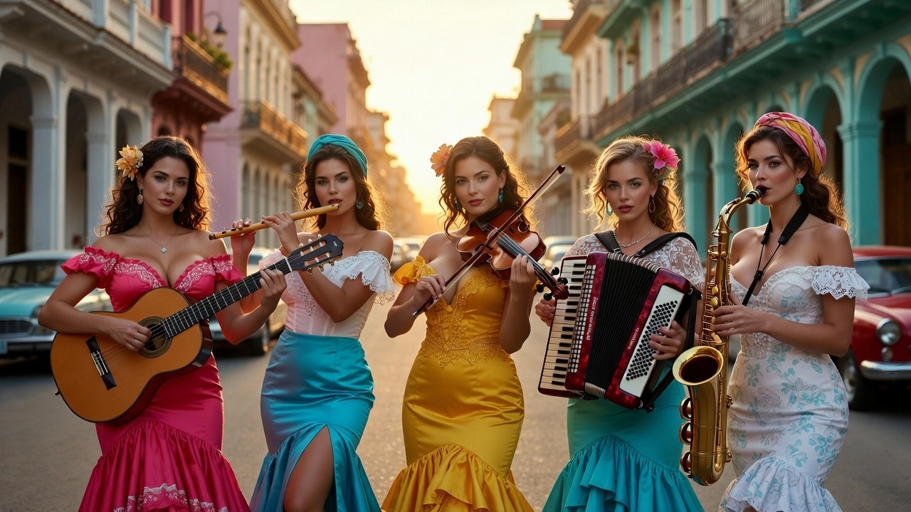 Havana Flamenco Fusion 🌴 Guitar, Saxophone & Accordion | Cuban Instrumental Chill