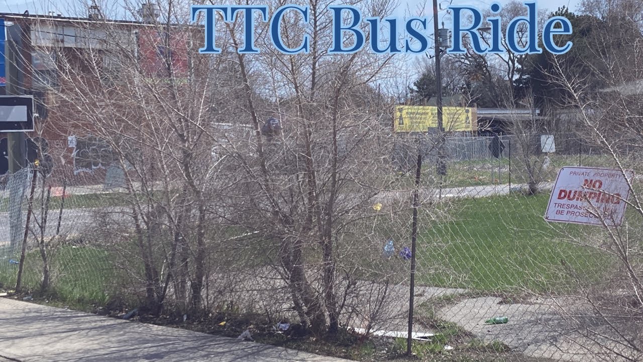 Toronto TTC 96 Wilson Bus Ride from Wilson to York Mills Station 04/24/2022