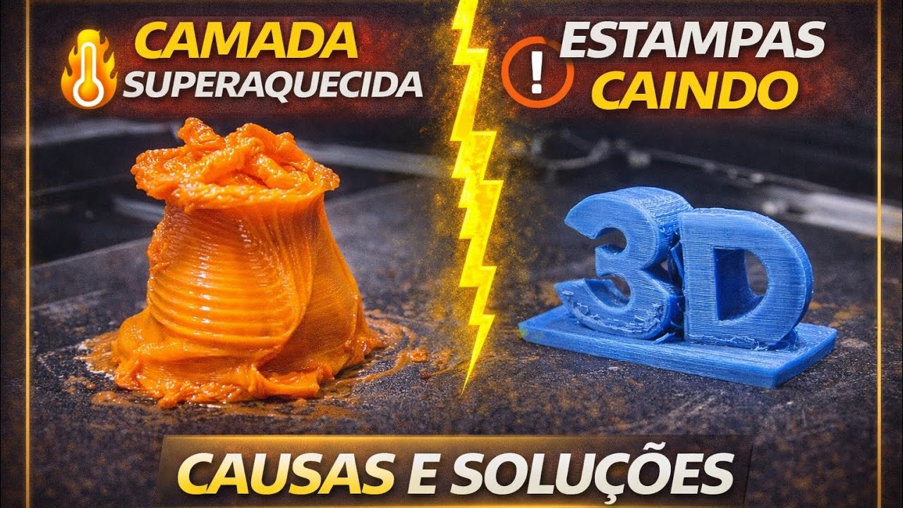 Camada Superaquecida e Estampa Caída na Impressão 3D? Causas e Soluções