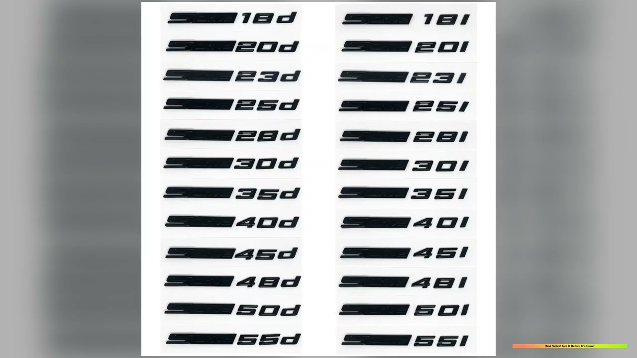 Etiqueta engomada del emblema del coche 3D ABS negro brillante SDrive18i 20i 23i 25i 28i 30i 35i