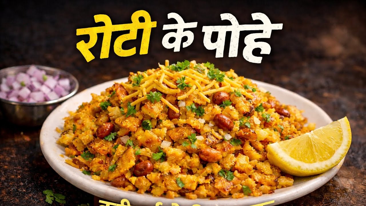 रोटी के पोहे | बची हुई रोटी का जादू | 5 मिनट की झटपट रेसिपी 👌 #RotiKePohe #BachiHuiRoti #FoodViram
