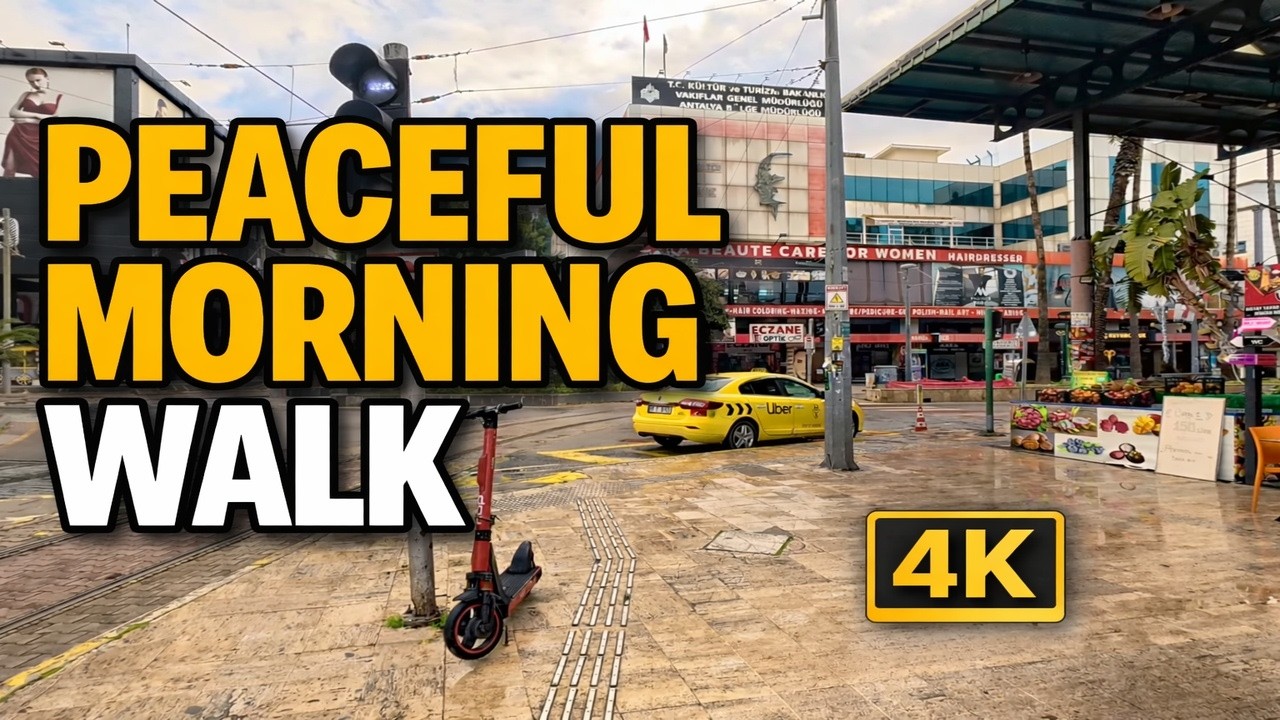 Antalya City Center to Karaalioglu Park 🇹🇷 | 4K Scenic Walking Tour (No Talking)