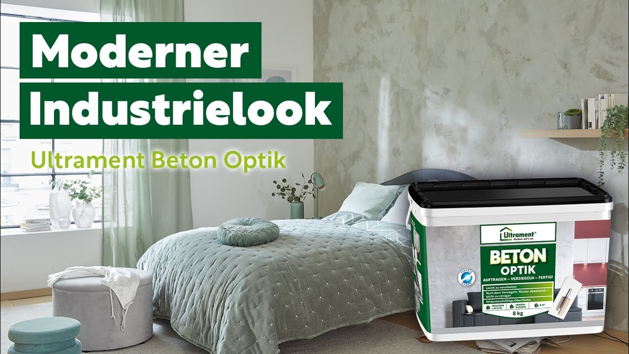 Wandgestaltung | Beton Optik selber machen | Ultrament Beton Optik