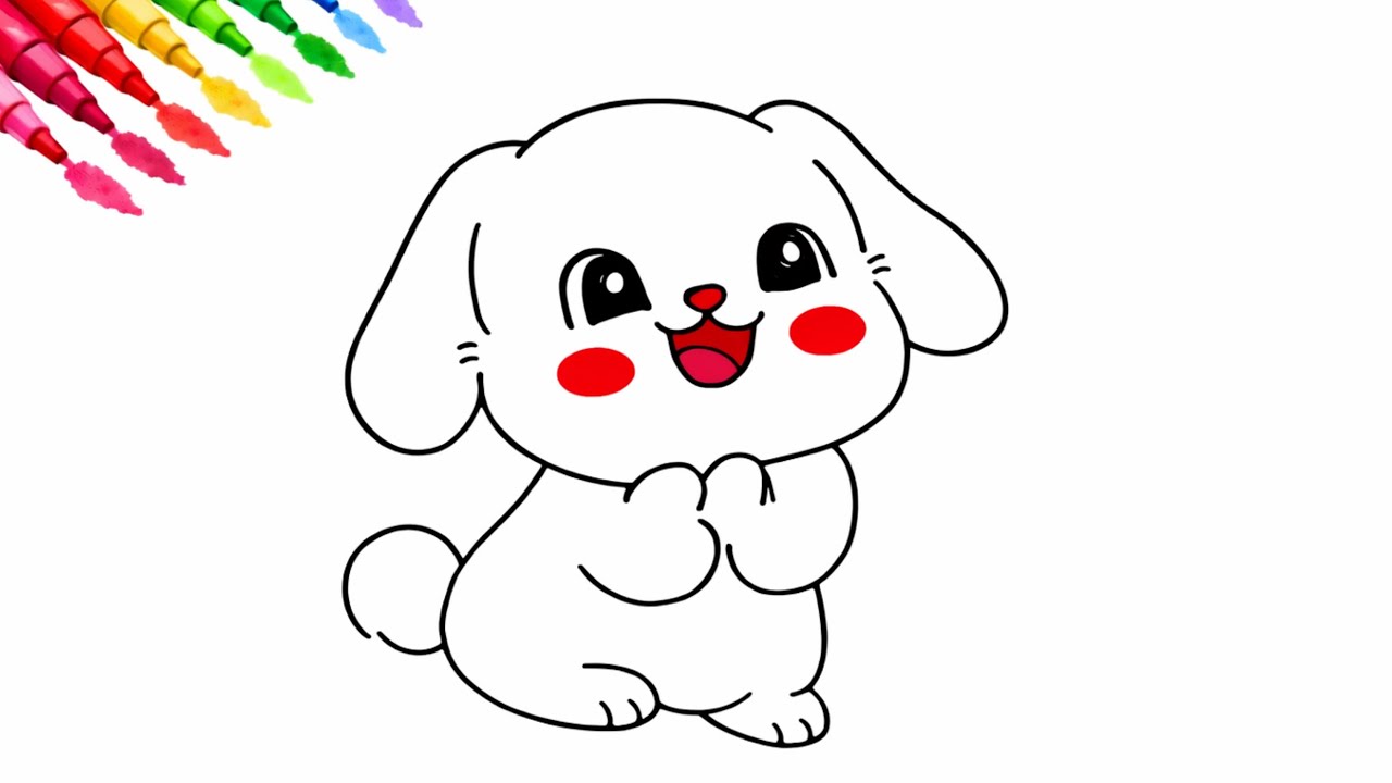 How to Draw a Cute Puppy 🐶 | Easy Step-by-Step Drawing