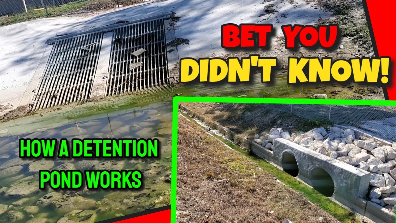 How a detention pond with an EMERGENCY overflow works - Pour Concrete