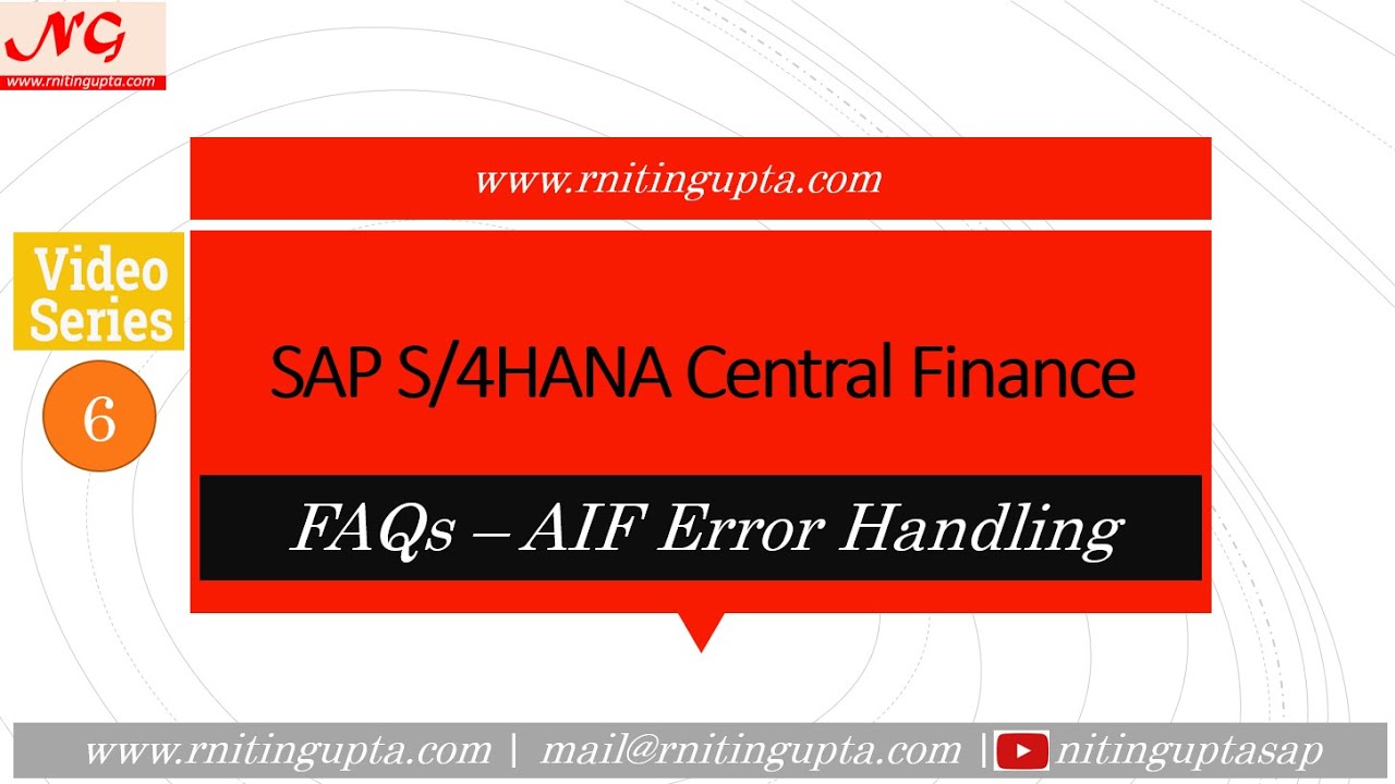 SAP Central Finance - AIF Error Handling - FAQs