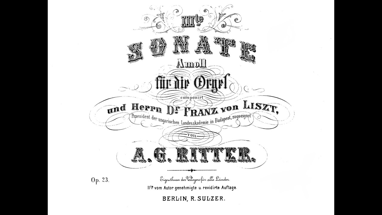 A. G. Ritter :  Sonate Nr.3 in a-moll, op.23 (Score Video)