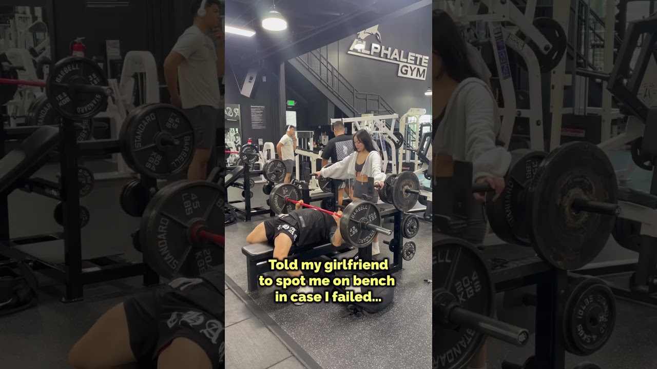 Girlfriend spots me on bench #fittok #gymtok #fyp #gymrat #gymlife #gymfail #jimin #deadlift
