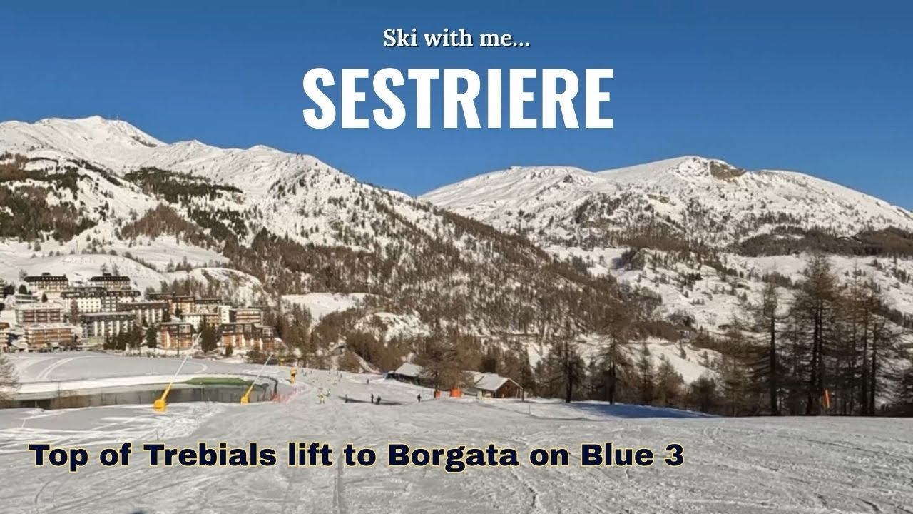 Ski with me | SESTRIERE | Blue run No. 3 to Borgata | Feb 2025