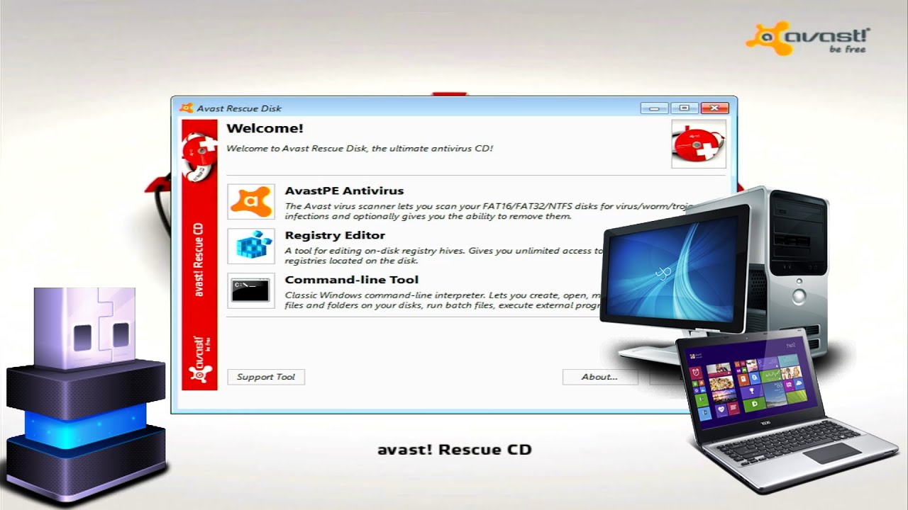 Avast Rescue USB Live Operating System for Laptop and Desktop PC 2021 Guide