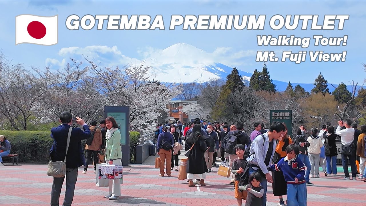 [4K] Gotemba Premium Outlets Sakura Walk | Mt. Fuji Views & Shopping in Japan