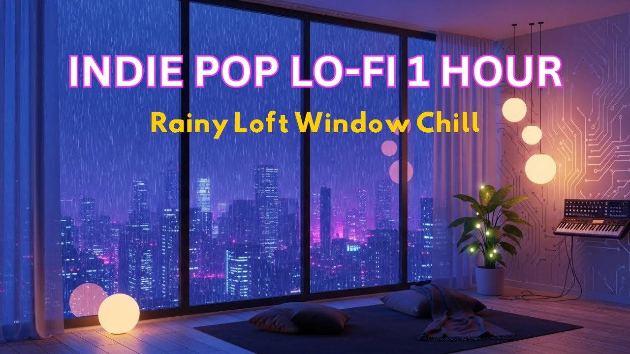 Indie Pop Lo-fi 1 Hour | Rainy Loft Window Chill For Healing